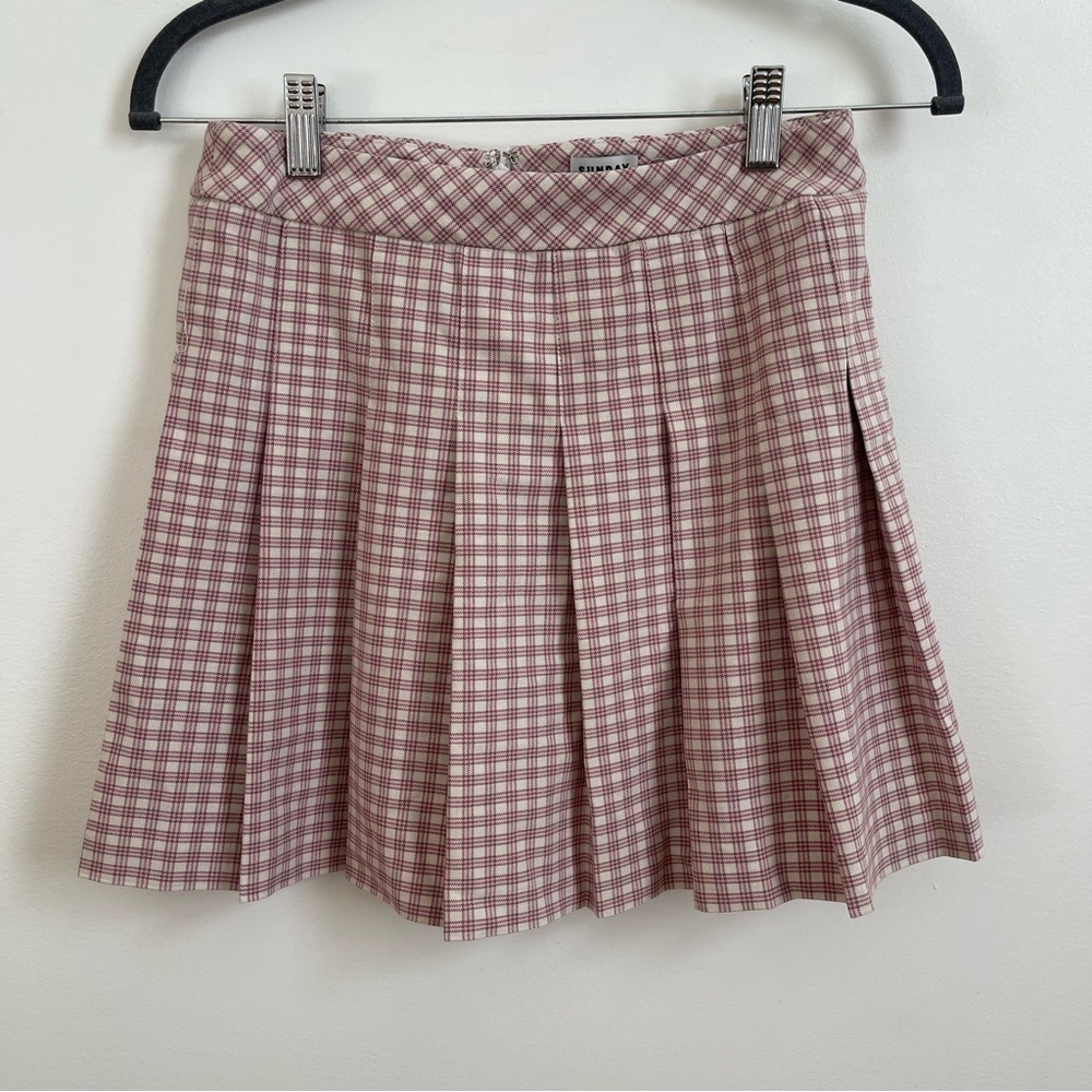 Aritzia Sunday Best Olive Mini Skirt - Picture 3 of 3